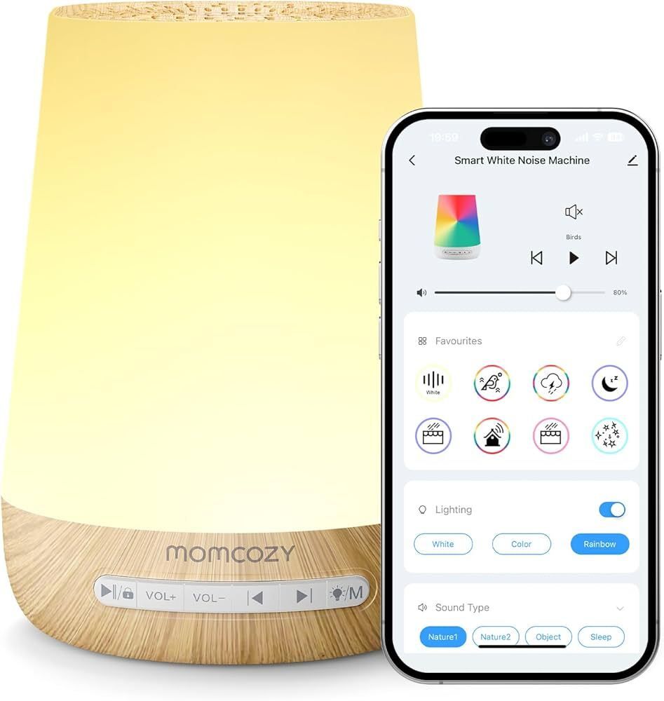 Momcozy night light and white noise machine